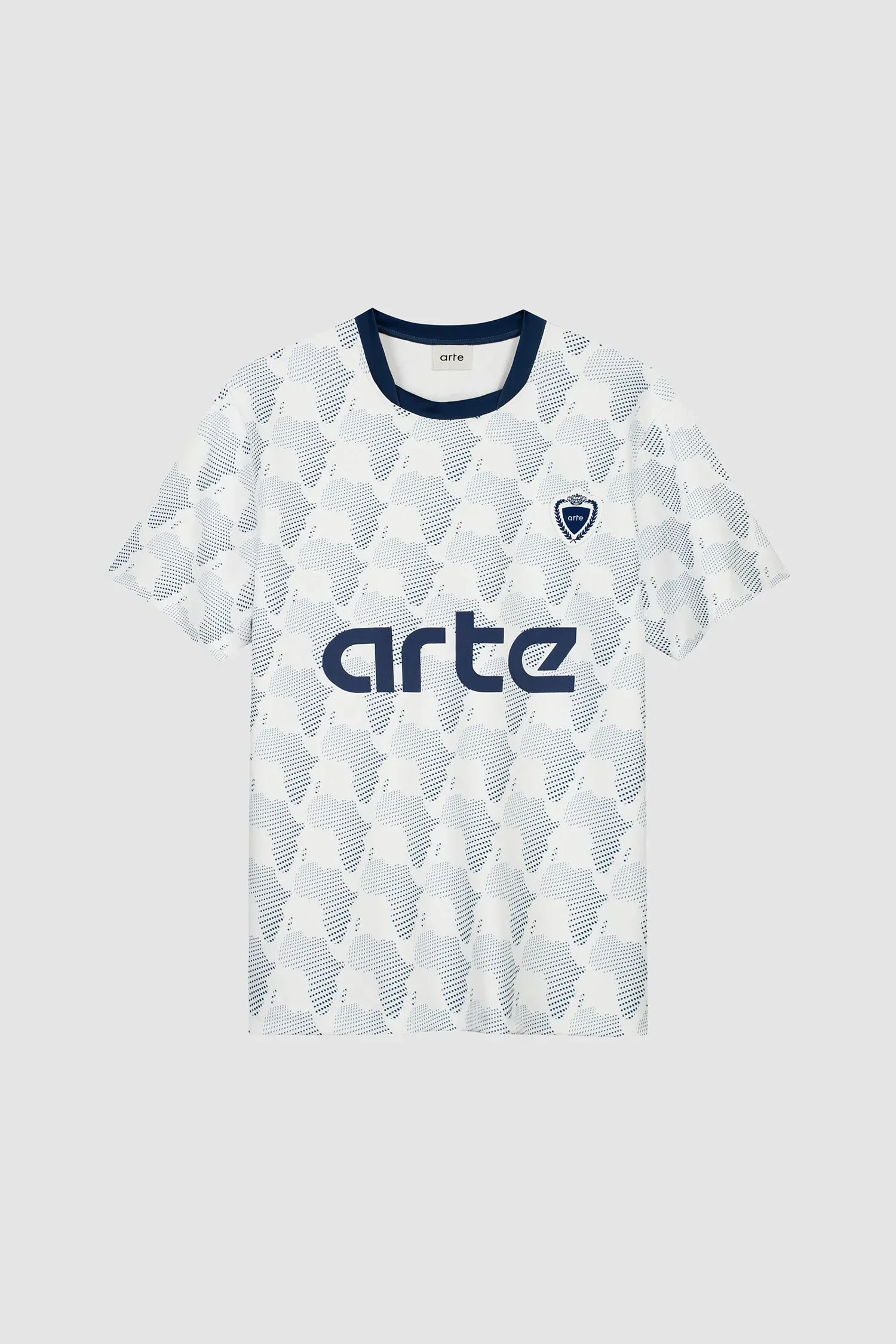 FOOTBALL SHIRT White Navy – Image 2