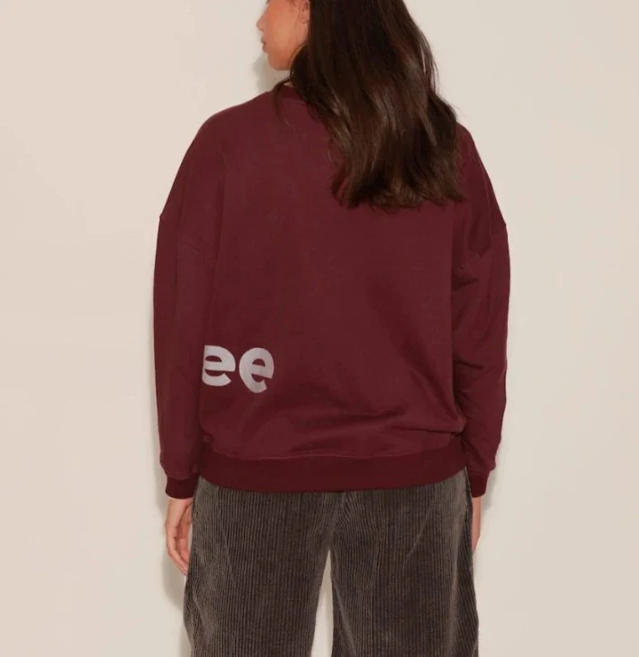 Sweat shirt Joy burgundy – Image 3